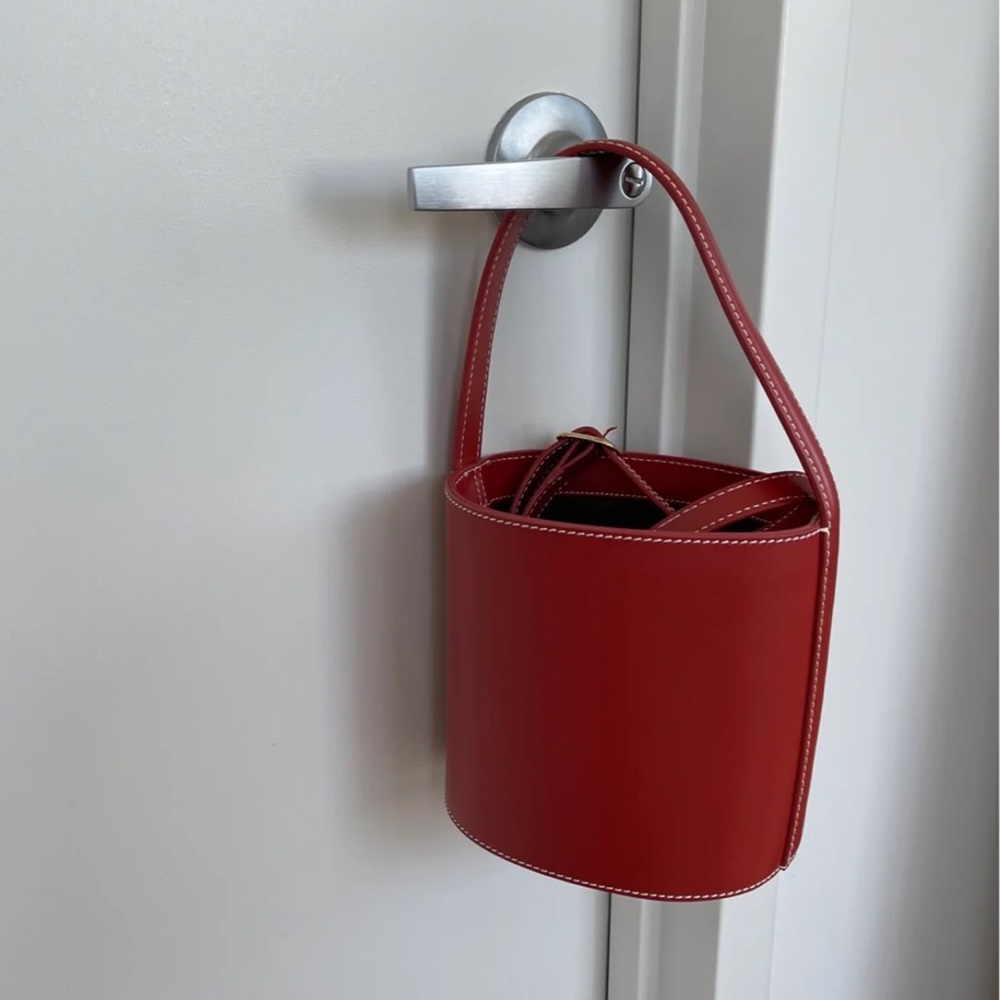 Staud Bissett Leather Bucket Bag